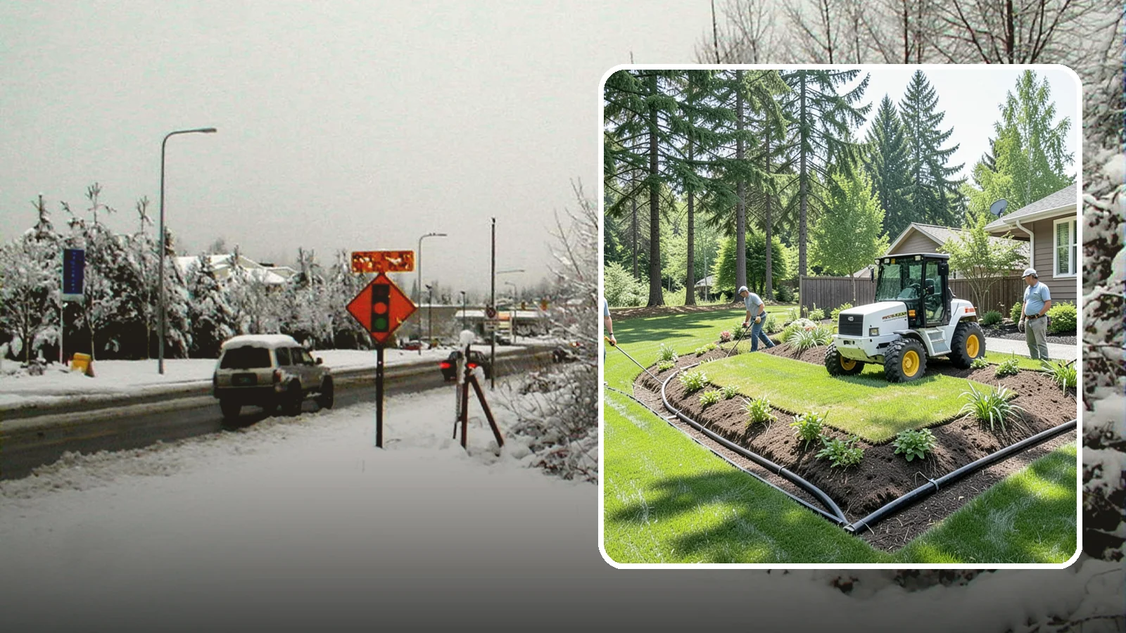 Yard Drainage Correction in Newcastle, King County, WA - We correct overall yard drainage by reshaping grade and installing drains so water flows away from structures instead of pooling.