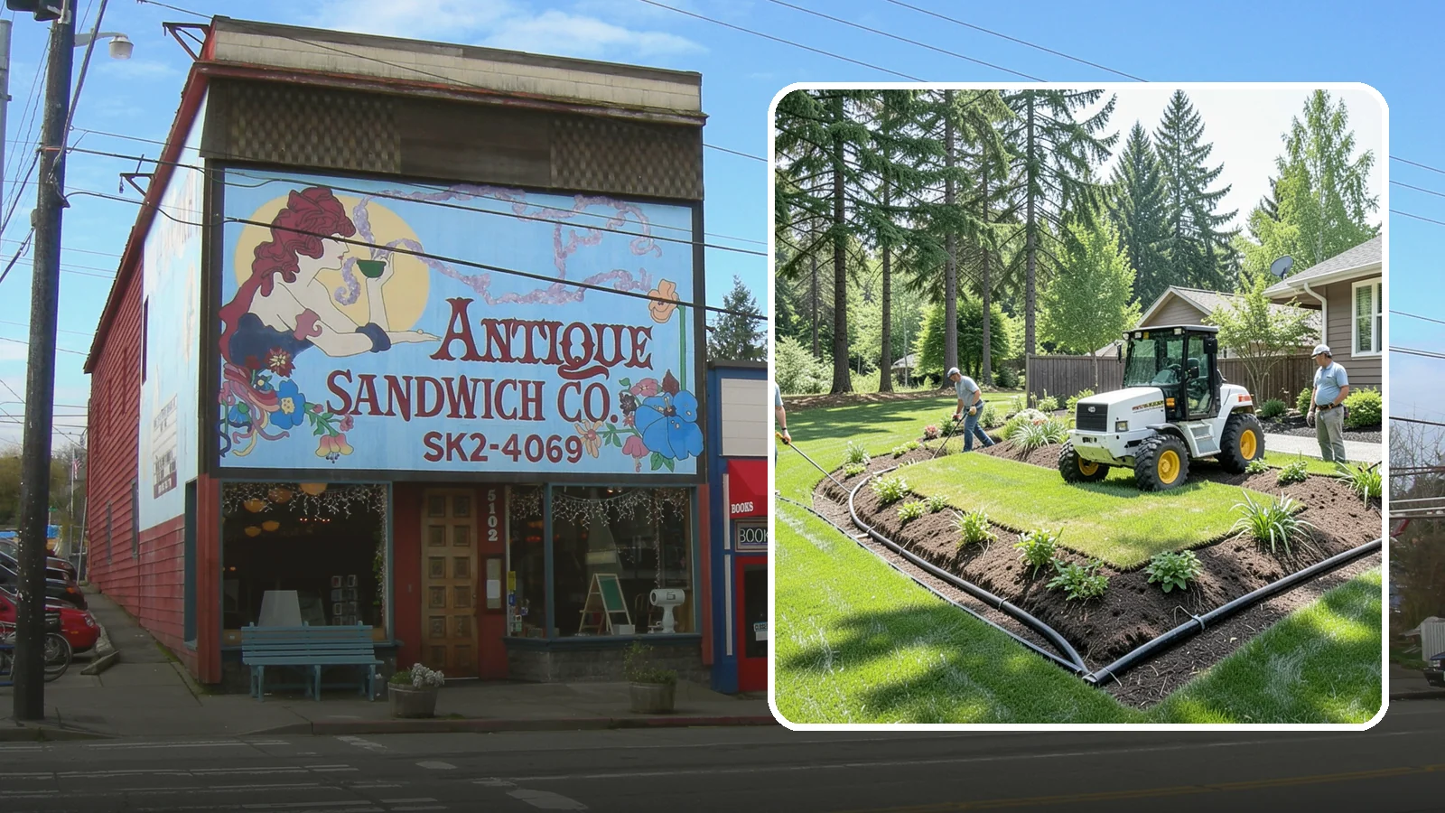 Yard Drainage Correction in Ruston, Pierce County, WA - We correct overall yard drainage by reshaping grade and installing drains so water flows away from structures instead of pooling.