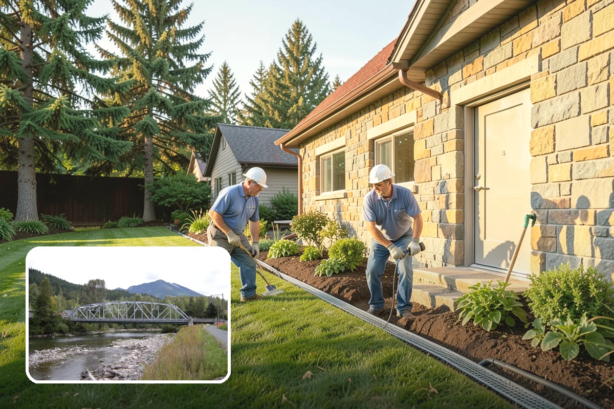 Yard Drainage Correction in Skykomish, King County, WA - Comprehensive whole-property drainage fix