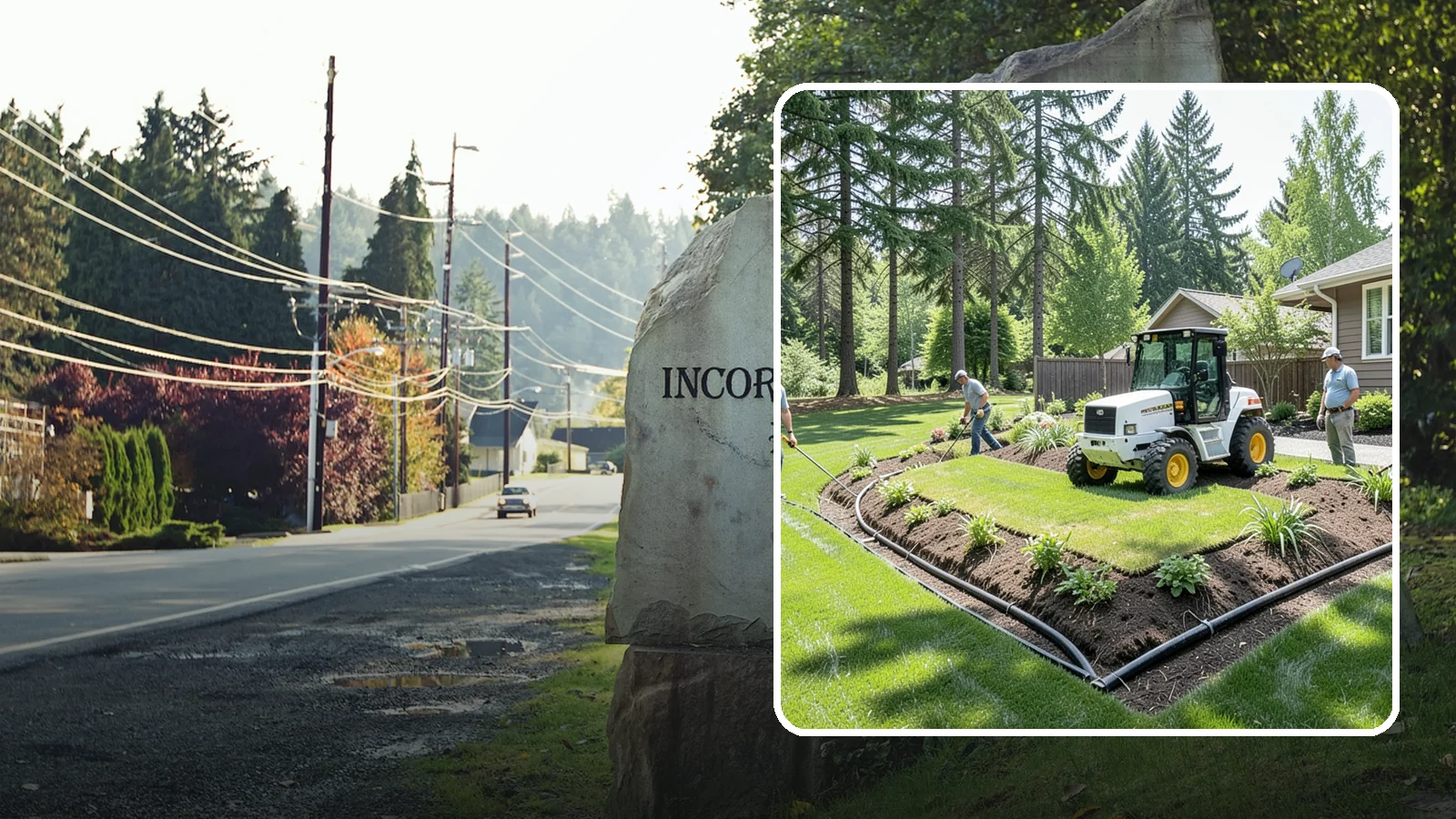 Yard Drainage Correction in Wilkeson, Pierce County, WA - We correct overall yard drainage by reshaping grade and installing drains so water flows away from structures instead of pooling.