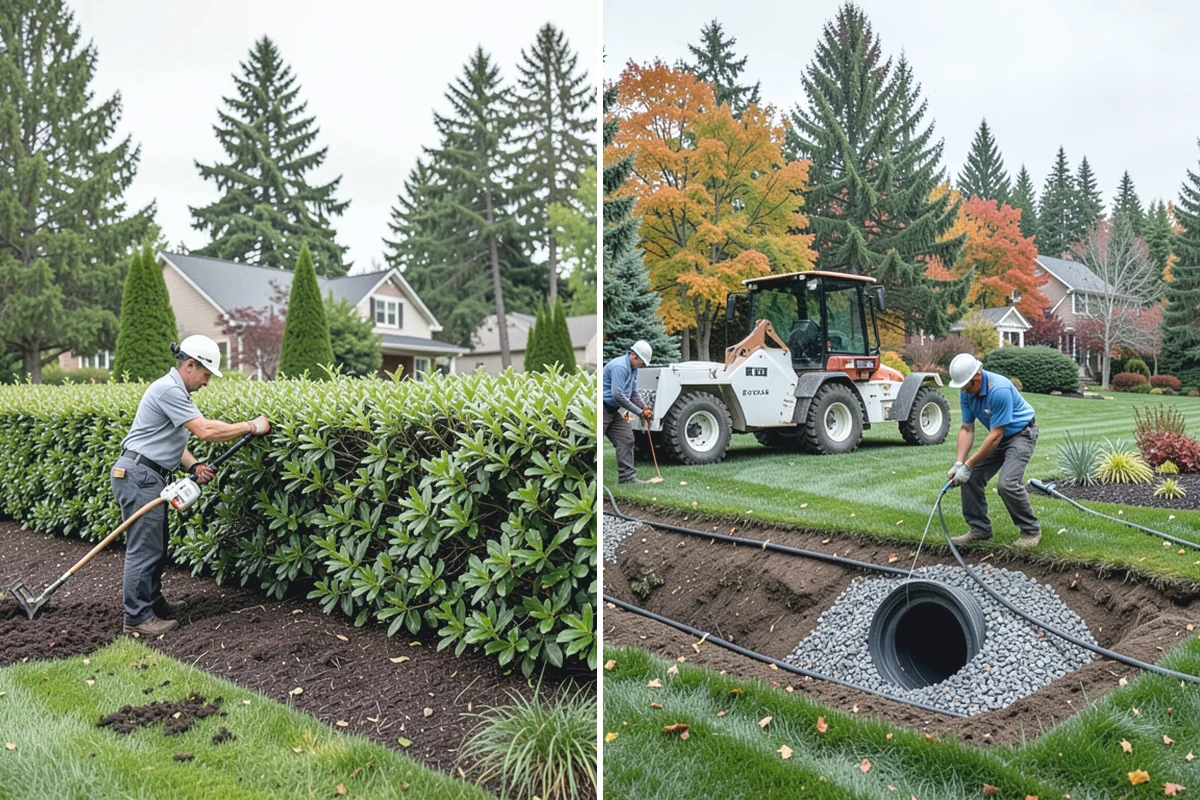 Yard Drainage Correction in Woodinville, King County, WA - Assess the full lot grade and all wet areas