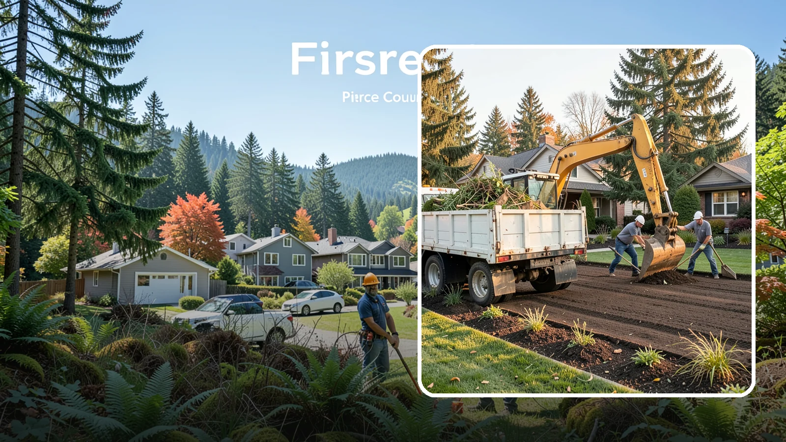 Yard Waste Removal in Fircrest, Pierce County, WA - Hauling and disposal of green waste, debris, and yard clutter to leave your property clean.