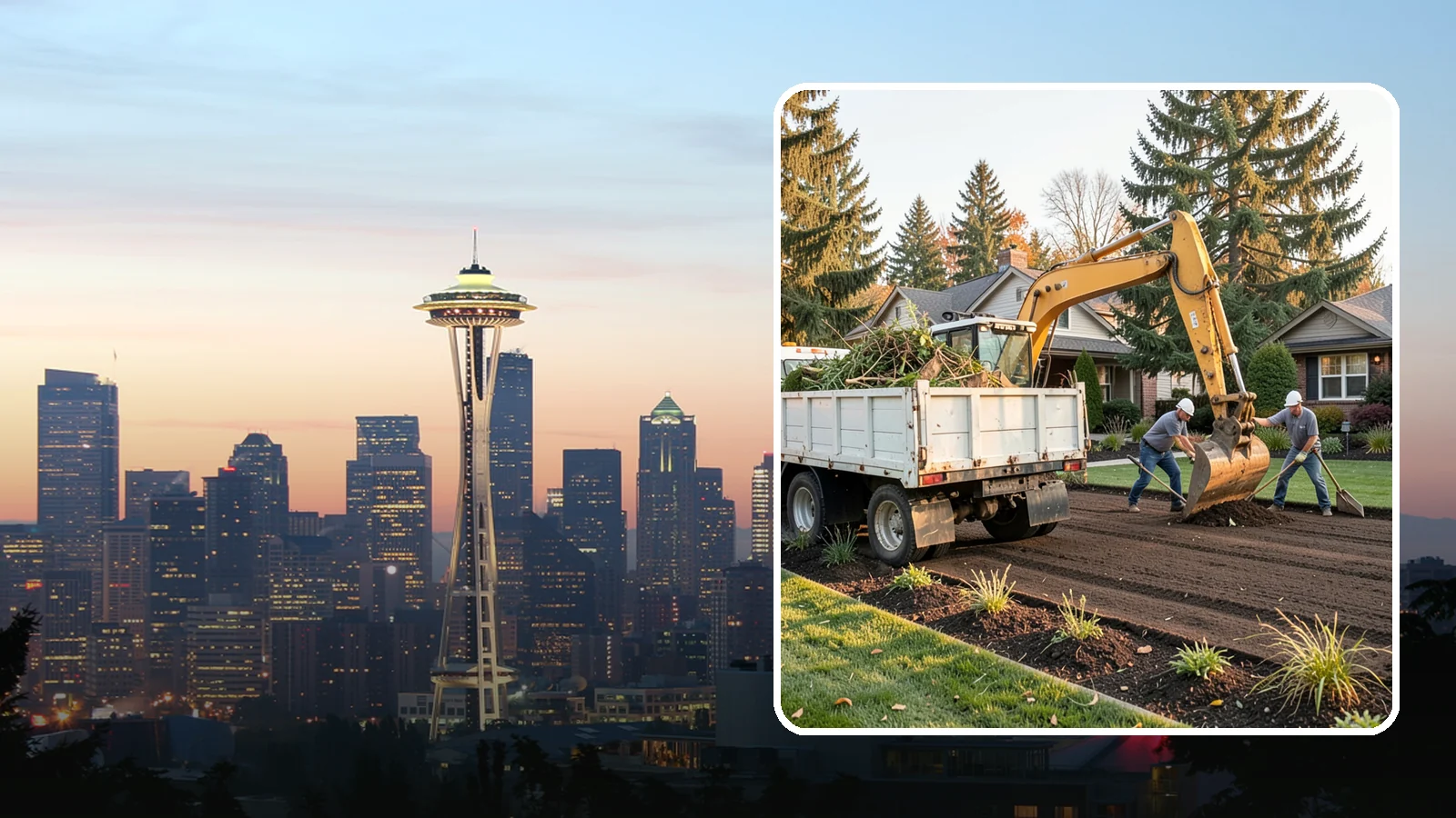 Yard Waste Removal in Seattle, King County, WA - Hauling and disposal of green waste, debris, and yard clutter to leave your property clean.