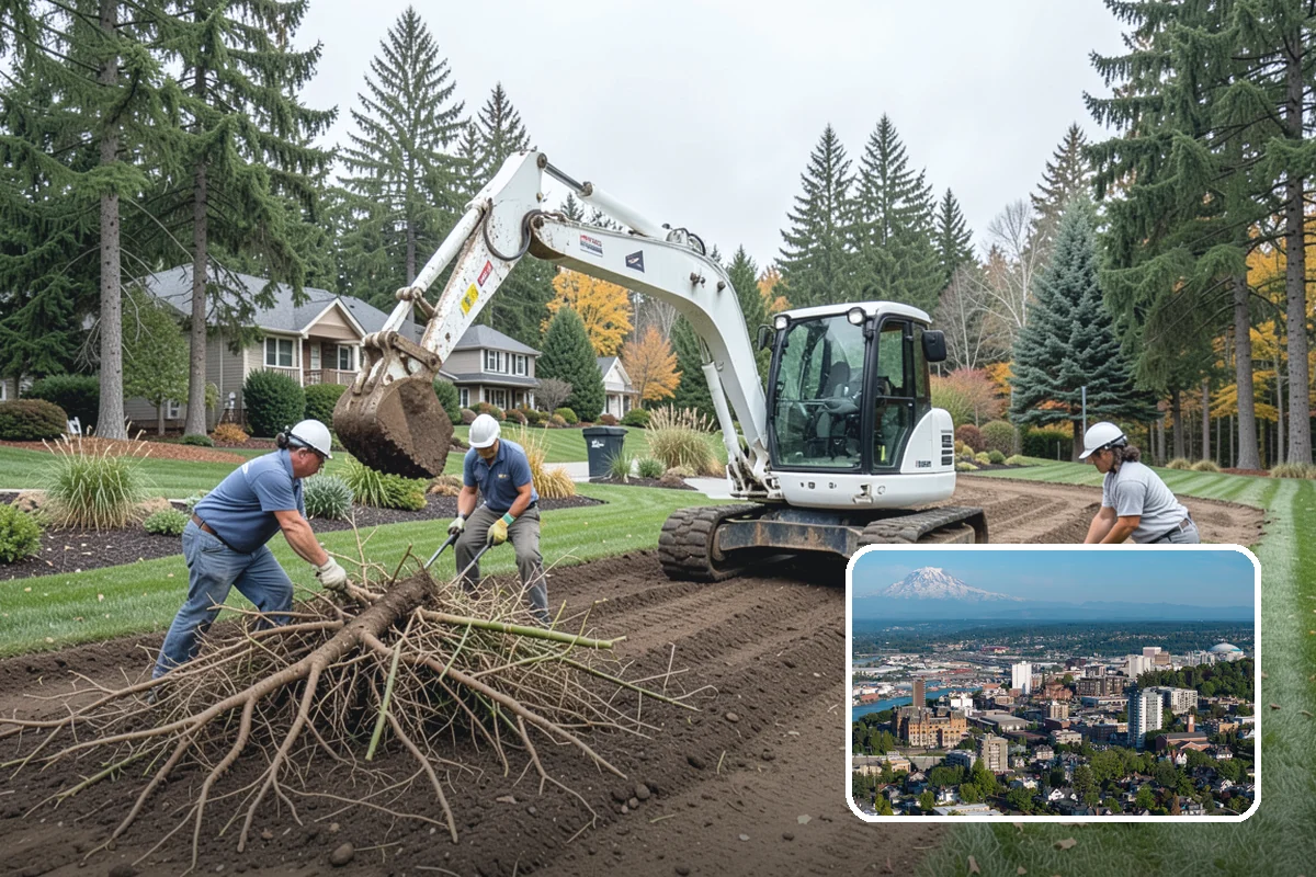 Yard Waste Removal in Tacoma, Pierce County, WA - Property left clean and clear