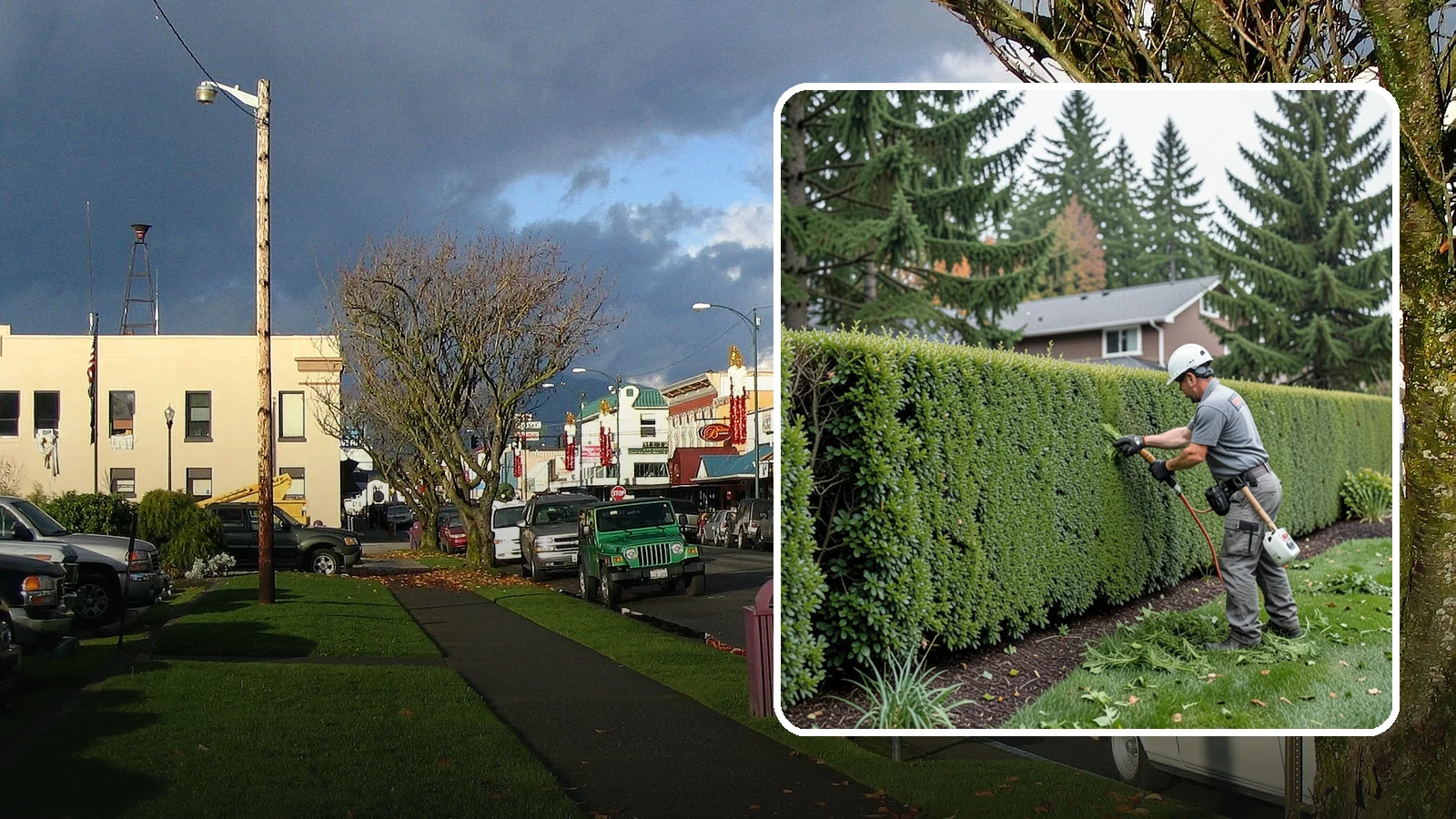 Yew Hedge Trimming in Arlington, Snohomish County, WA - Traditional yew hedge trimming that shapes this classic conifer into dense formal walls, with the rare ability to regrow from old...