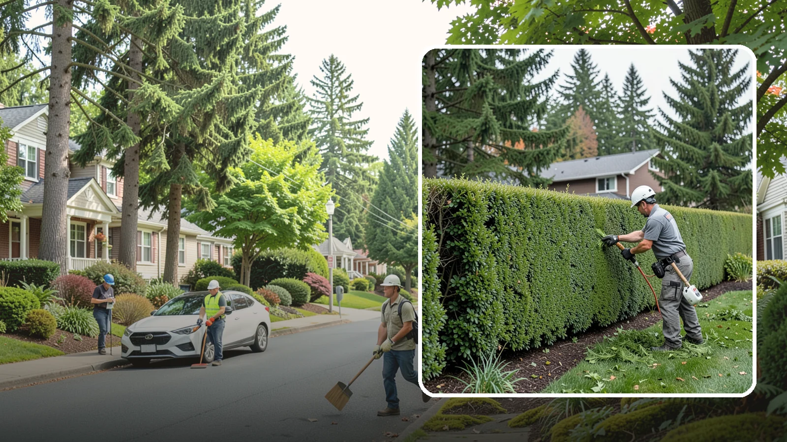 Yew Hedge Trimming in Beaux Arts Village, King County, WA - Traditional yew hedge trimming that shapes this classic conifer into dense formal walls, with the rare ability to regrow from old...