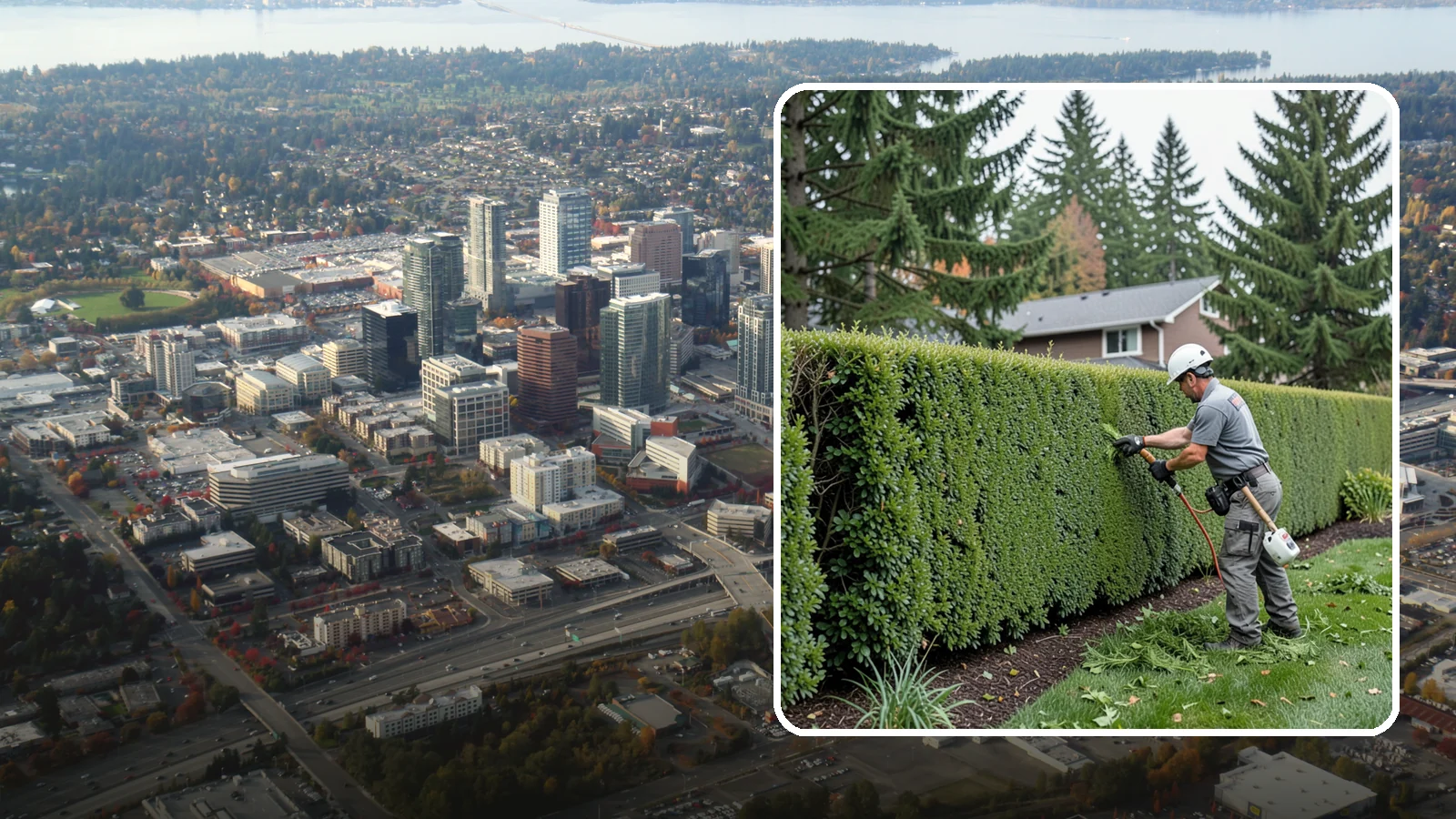 Yew Hedge Trimming in Bellevue, King County, WA - Traditional yew hedge trimming that shapes this classic conifer into dense formal walls, with the rare ability to regrow from old...