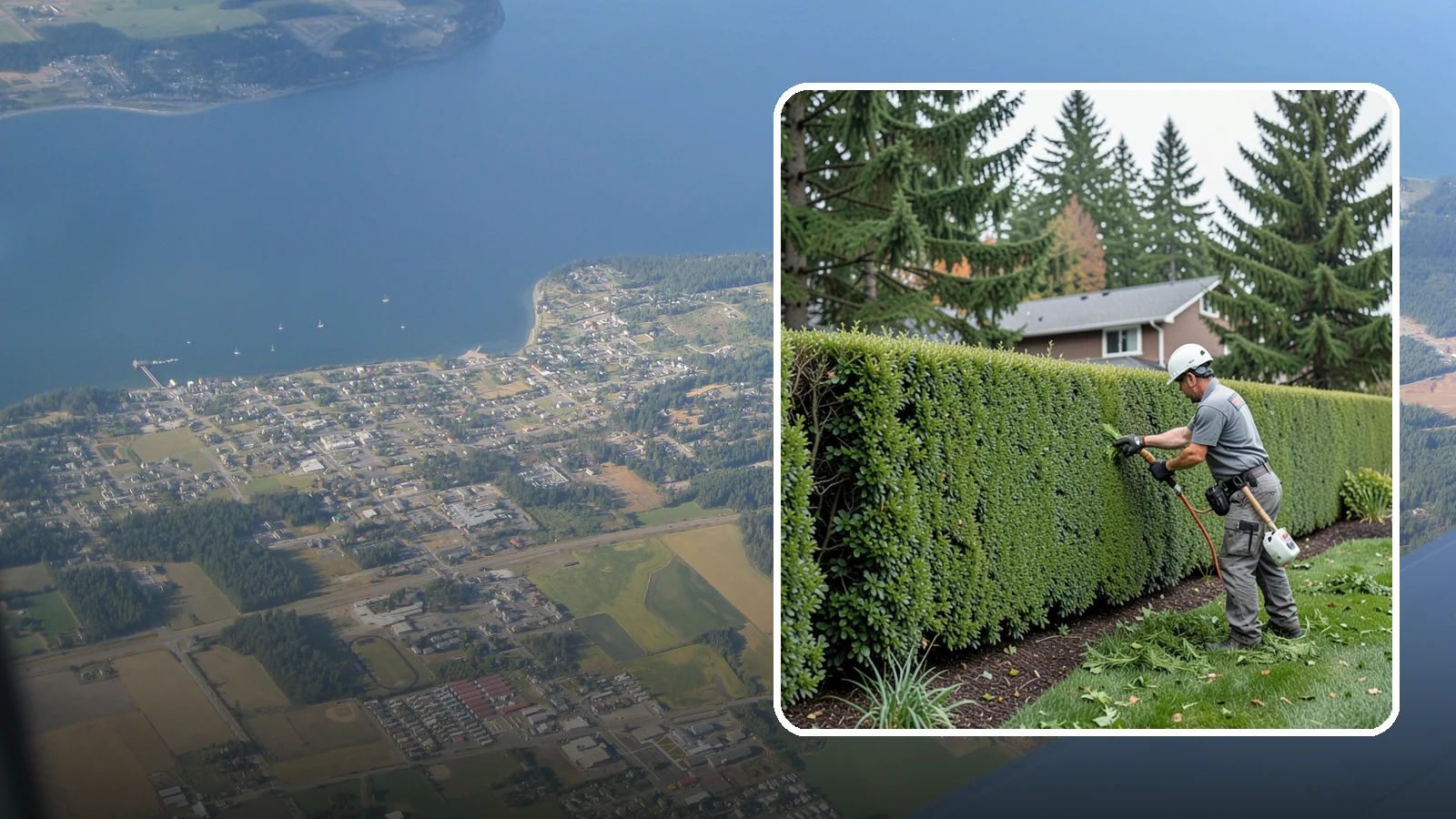 Yew Hedge Trimming in Coupeville, Island County, WA - Traditional yew hedge trimming that shapes this classic conifer into dense formal walls, with the rare ability to regrow from old...