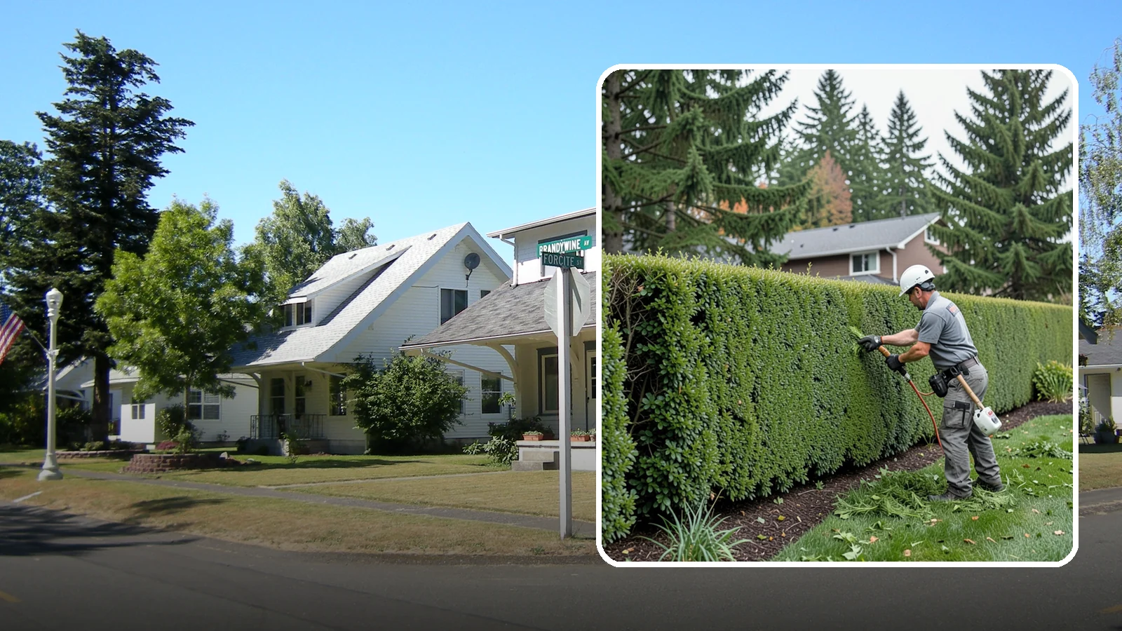 Yew Hedge Trimming in DuPont, Pierce County, WA - Traditional yew hedge trimming that shapes this classic conifer into dense formal walls, with the rare ability to regrow from old...