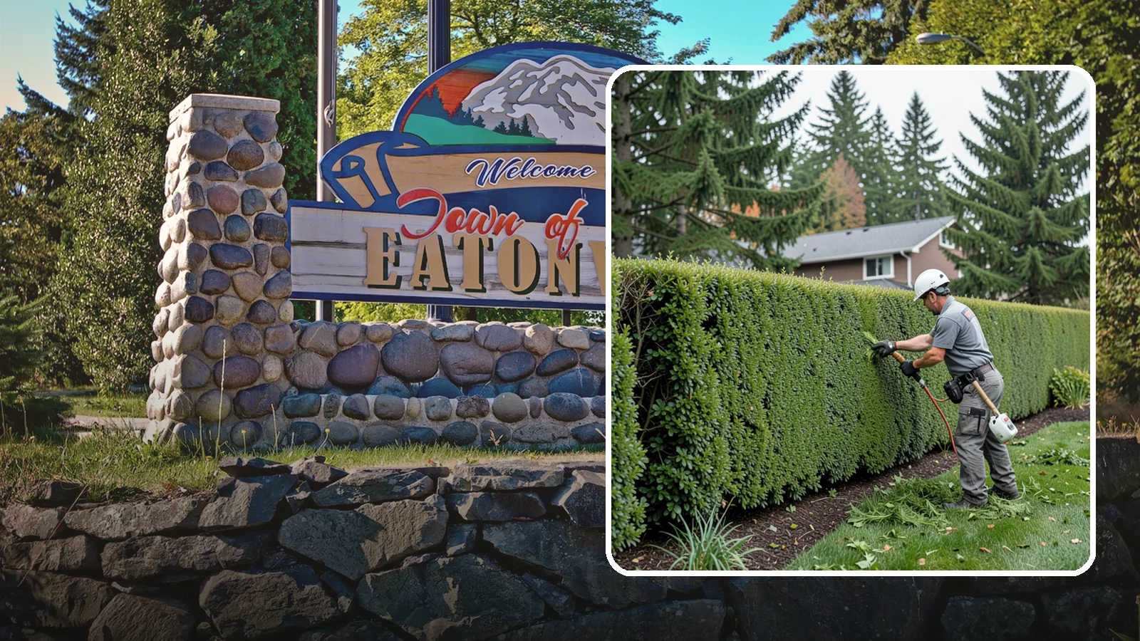 Yew Hedge Trimming in Eatonville, Pierce County, WA - Traditional yew hedge trimming that shapes this classic conifer into dense formal walls, with the rare ability to regrow from old...