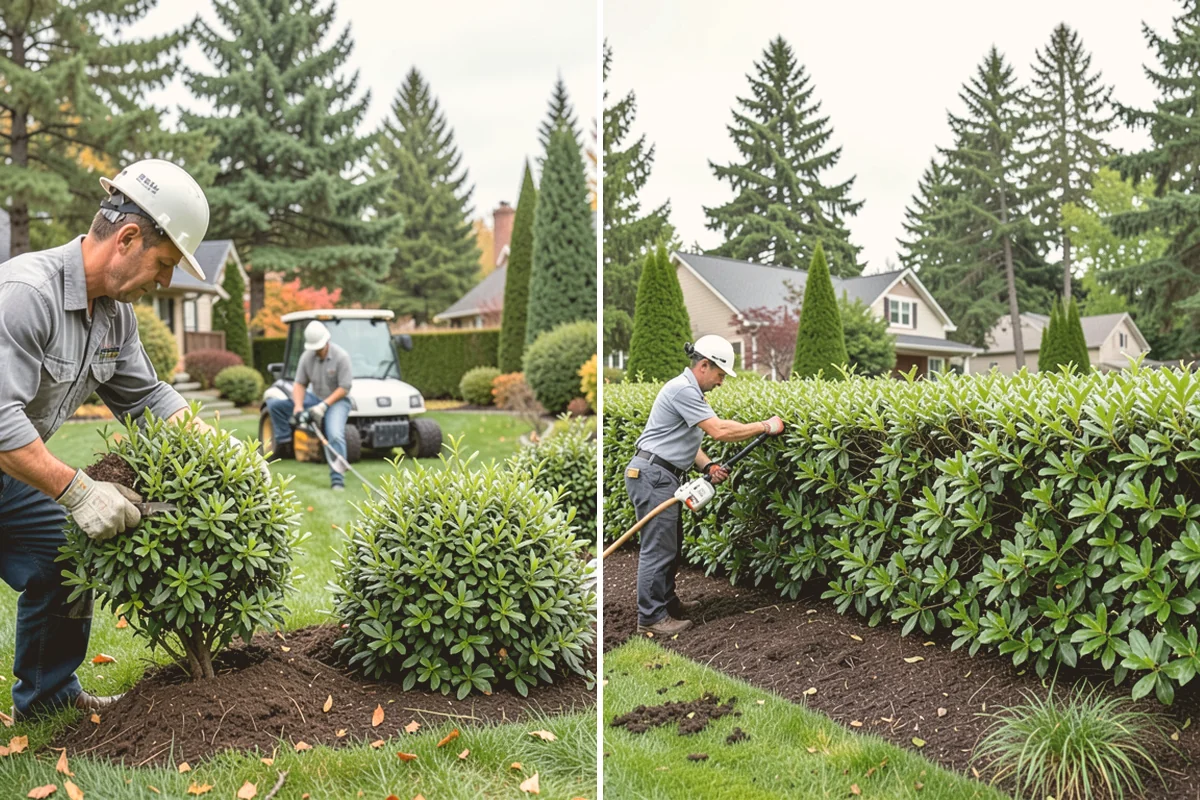 Yew Hedge Trimming in Eatonville, Pierce County, WA - Review shape, density, and any overgrowth