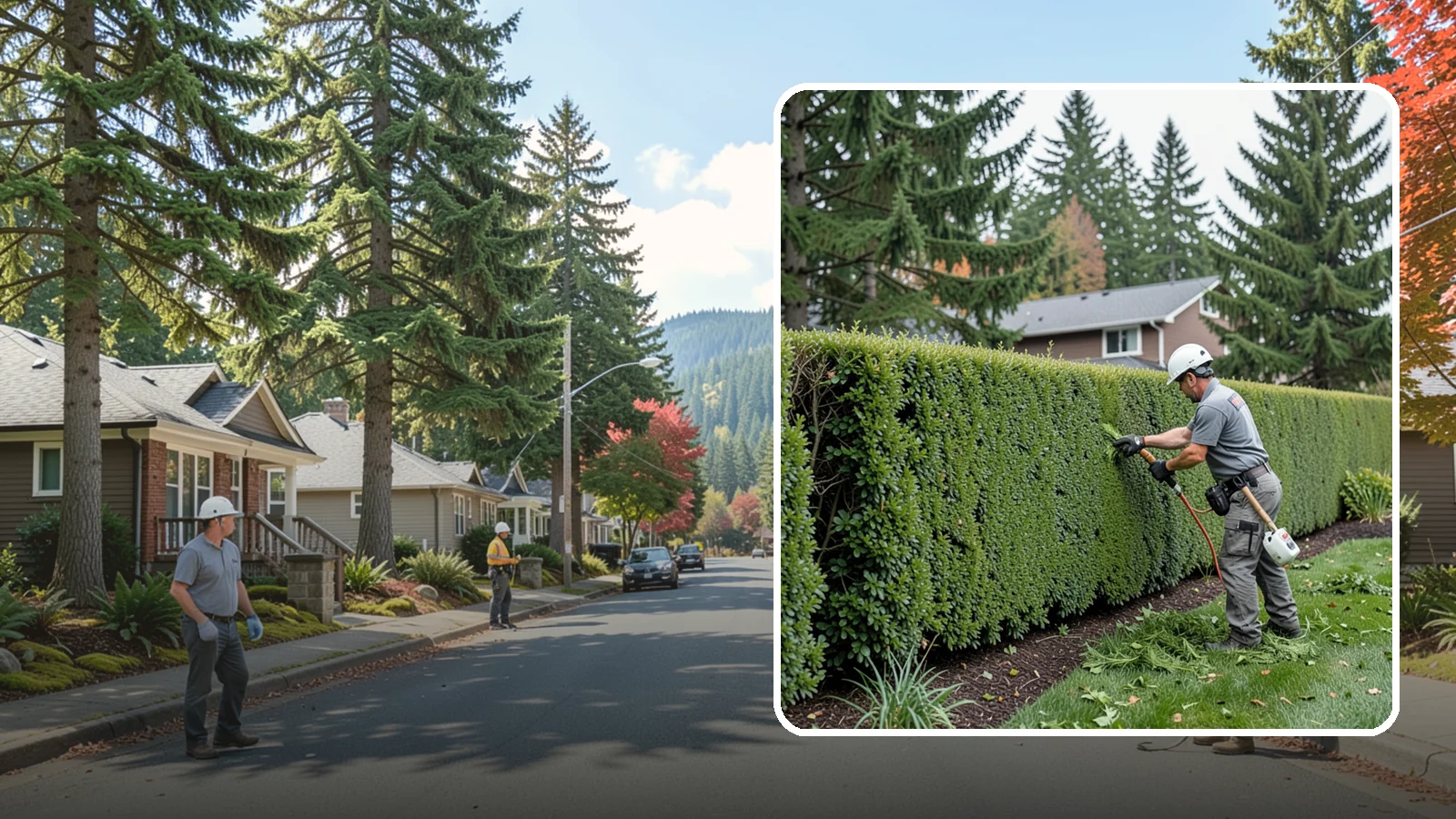 Yew Hedge Trimming in Hunts Point, King County, WA - Traditional yew hedge trimming that shapes this classic conifer into dense formal walls, with the rare ability to regrow from old...