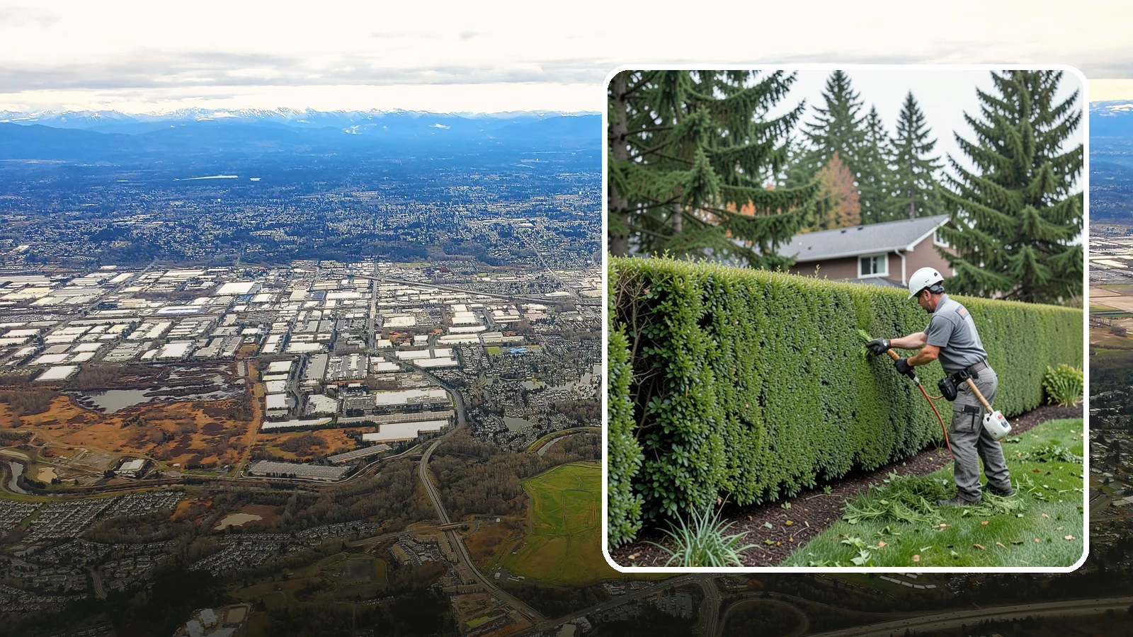 Yew Hedge Trimming in Kent, King County, WA - Traditional yew hedge trimming that shapes this classic conifer into dense formal walls, with the rare ability to regrow from old...