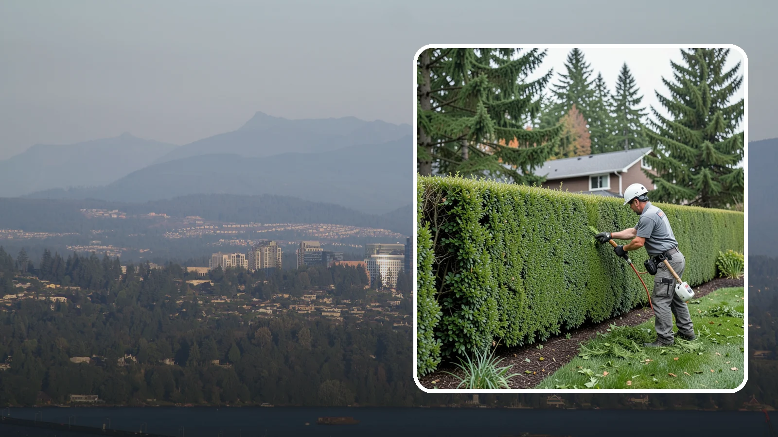 Yew Hedge Trimming in Medina, King County, WA - Traditional yew hedge trimming that shapes this classic conifer into dense formal walls, with the rare ability to regrow from old...