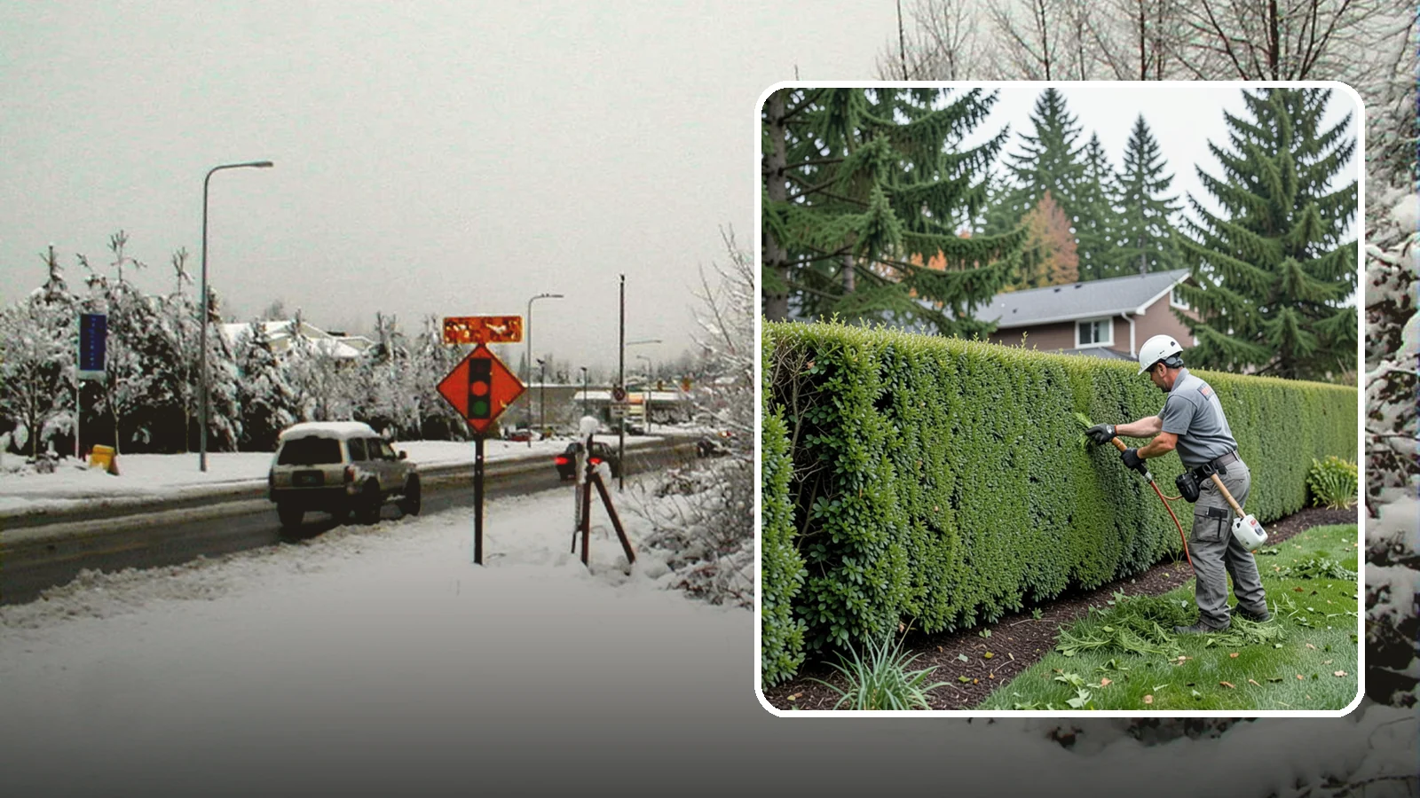 Yew Hedge Trimming in Newcastle, King County, WA - Traditional yew hedge trimming that shapes this classic conifer into dense formal walls, with the rare ability to regrow from old...