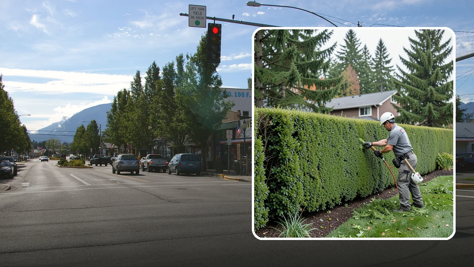 Yew Hedge Trimming in North Bend, King County, WA - Traditional yew hedge trimming that shapes this classic conifer into dense formal walls, with the rare ability to regrow from old...