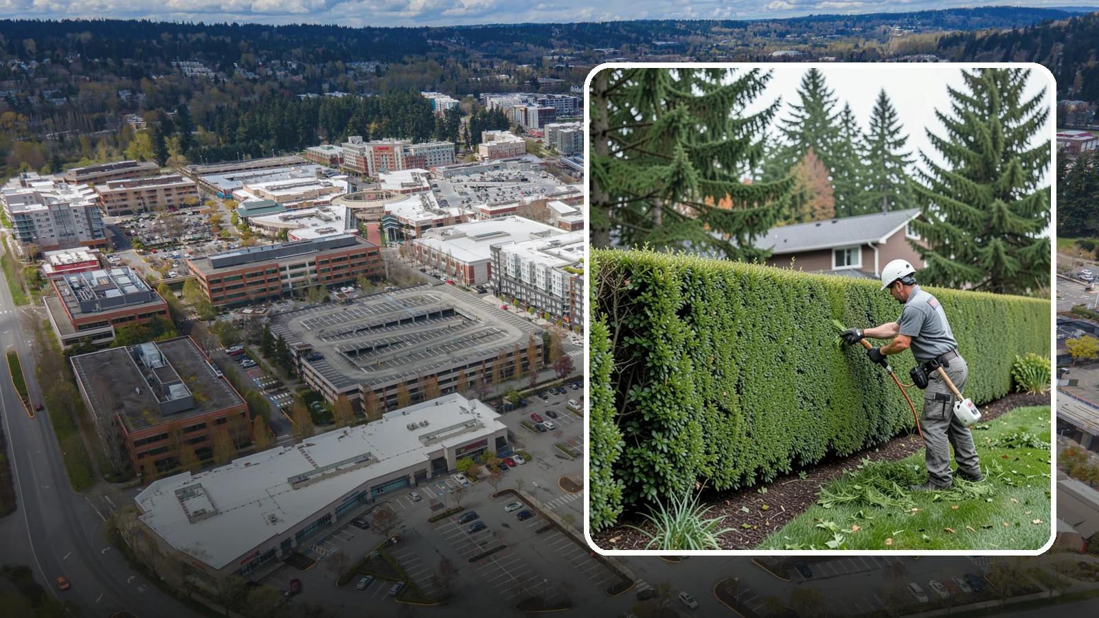Yew Hedge Trimming in Redmond, King County, WA - Traditional yew hedge trimming that shapes this classic conifer into dense formal walls, with the rare ability to regrow from old...
