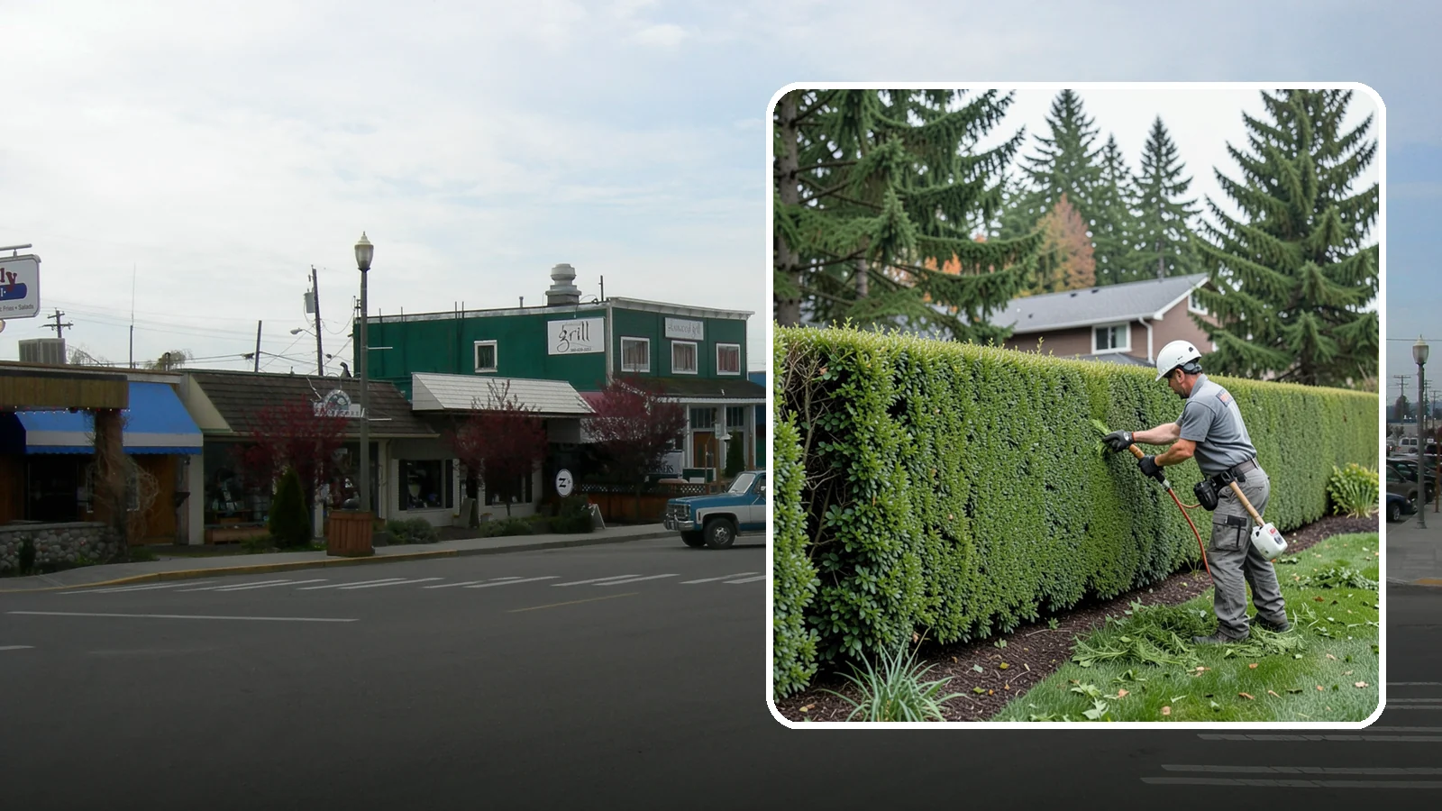 Yew Hedge Trimming in Stanwood, Snohomish County, WA - Traditional yew hedge trimming that shapes this classic conifer into dense formal walls, with the rare ability to regrow from old...