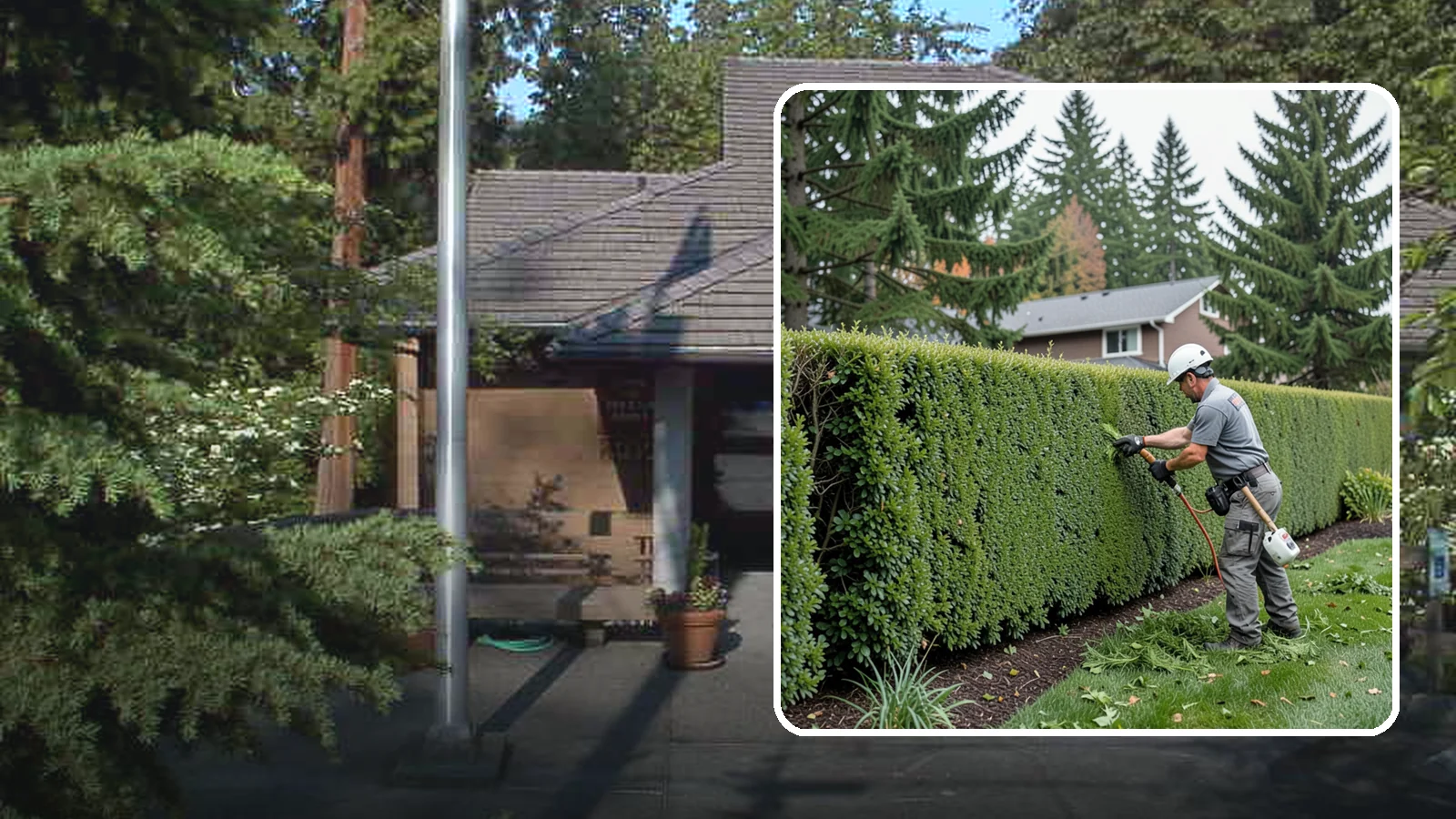 Yew Hedge Trimming in Yarrow Point, King County, WA - Traditional yew hedge trimming that shapes this classic conifer into dense formal walls, with the rare ability to regrow from old...