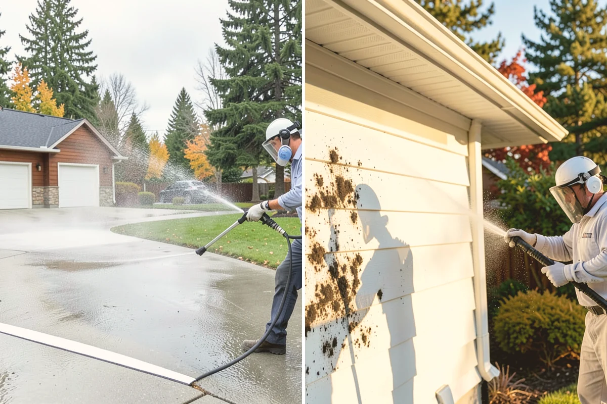 Aggregate Driveway Cleaning in Algona, King County, WA - Inspect the aggregate for loose stones and wear