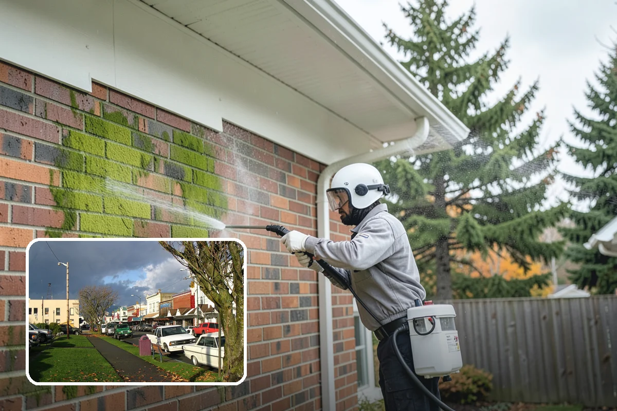 Aggregate Driveway Cleaning in Arlington, Snohomish County, WA - Cleans textured aggregate without dislodging stones