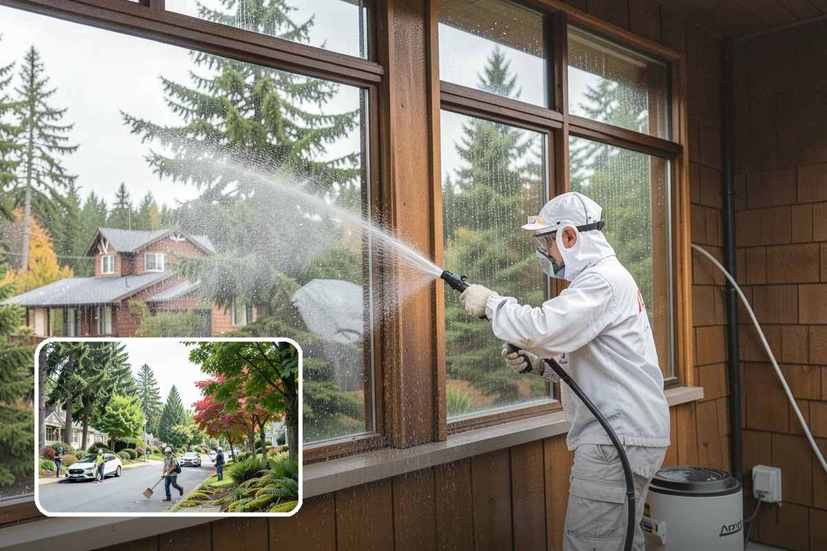 Aggregate Driveway Cleaning in Beaux Arts Village, King County, WA - Cleans textured aggregate without dislodging stones