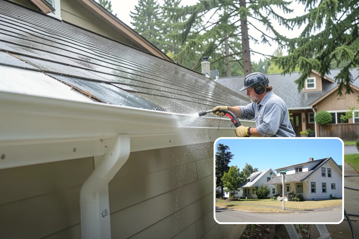 Aggregate Driveway Cleaning in DuPont, Pierce County, WA - Cleans textured aggregate without dislodging stones