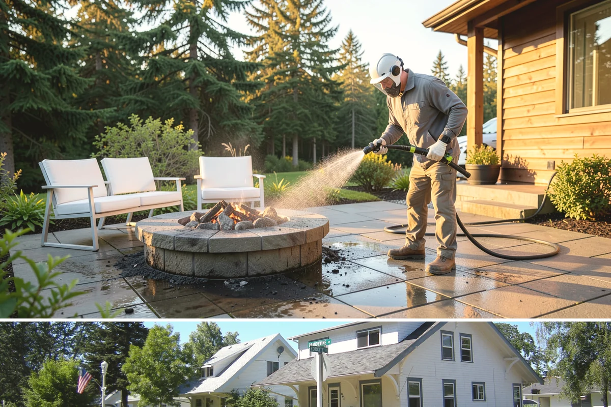 Aggregate Driveway Cleaning in DuPont, Pierce County, WA - Clean aggregate surfaces in dry weather so the many crevices can dry before sealing or reuse.