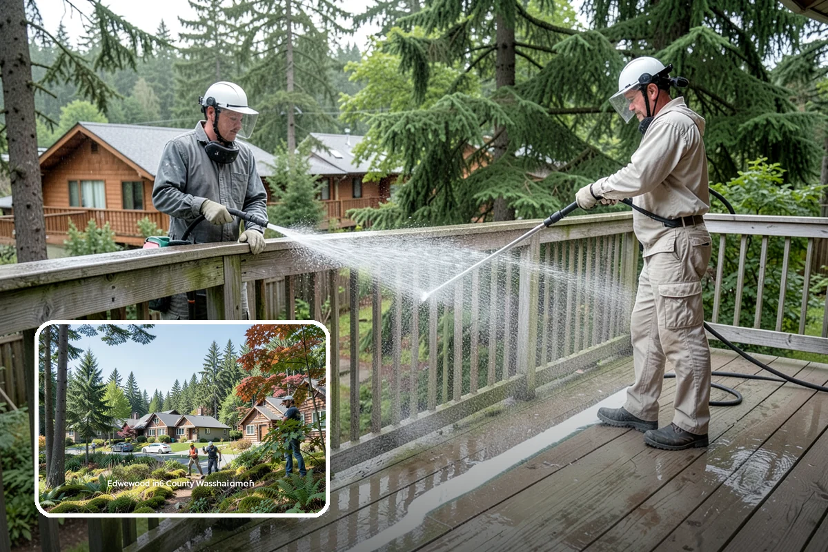 Aggregate Driveway Cleaning in Edgewood, Pierce County, WA - Cleans textured aggregate without dislodging stones