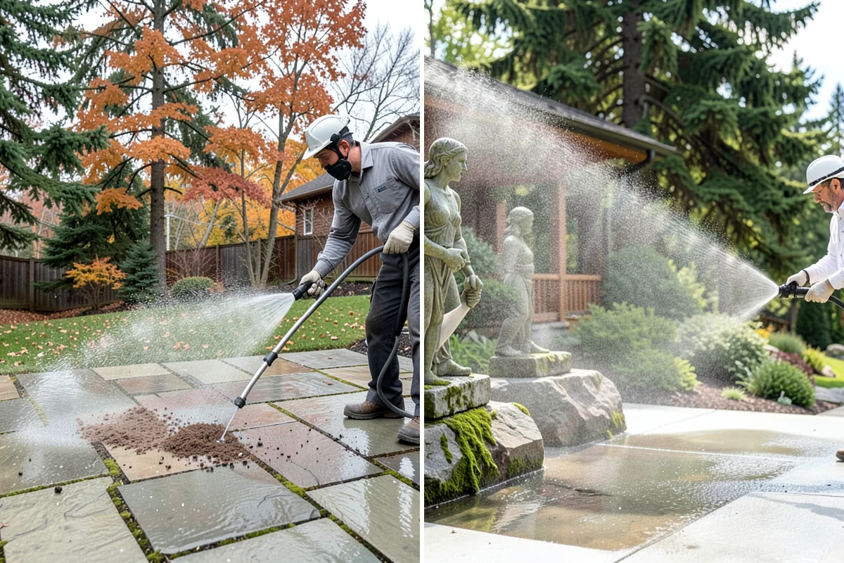 Aggregate Driveway Cleaning in Federal Way, King County, WA - Inspect the aggregate for loose stones and wear