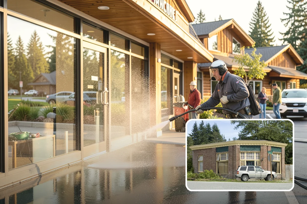 Aggregate Driveway Cleaning in Hamilton, Skagit County, WA - Cleans textured aggregate without dislodging stones