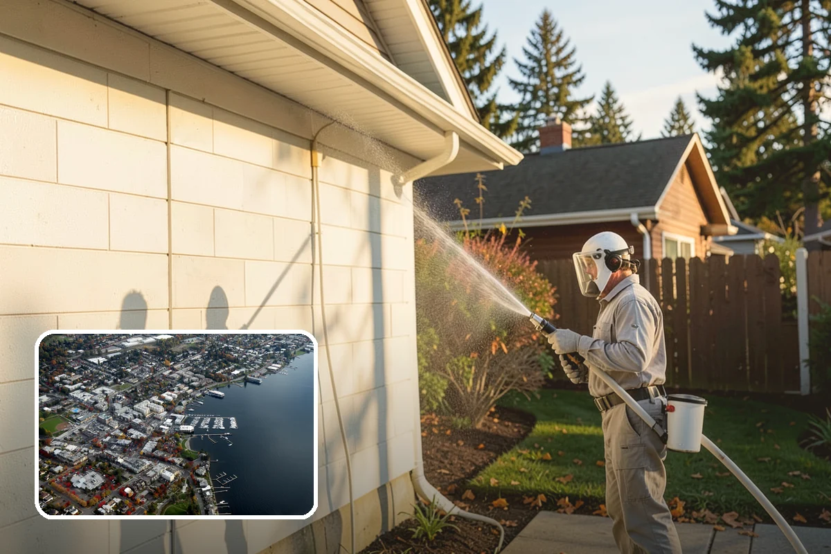 Aggregate Driveway Cleaning in Kirkland, King County, WA - Cleans textured aggregate without dislodging stones