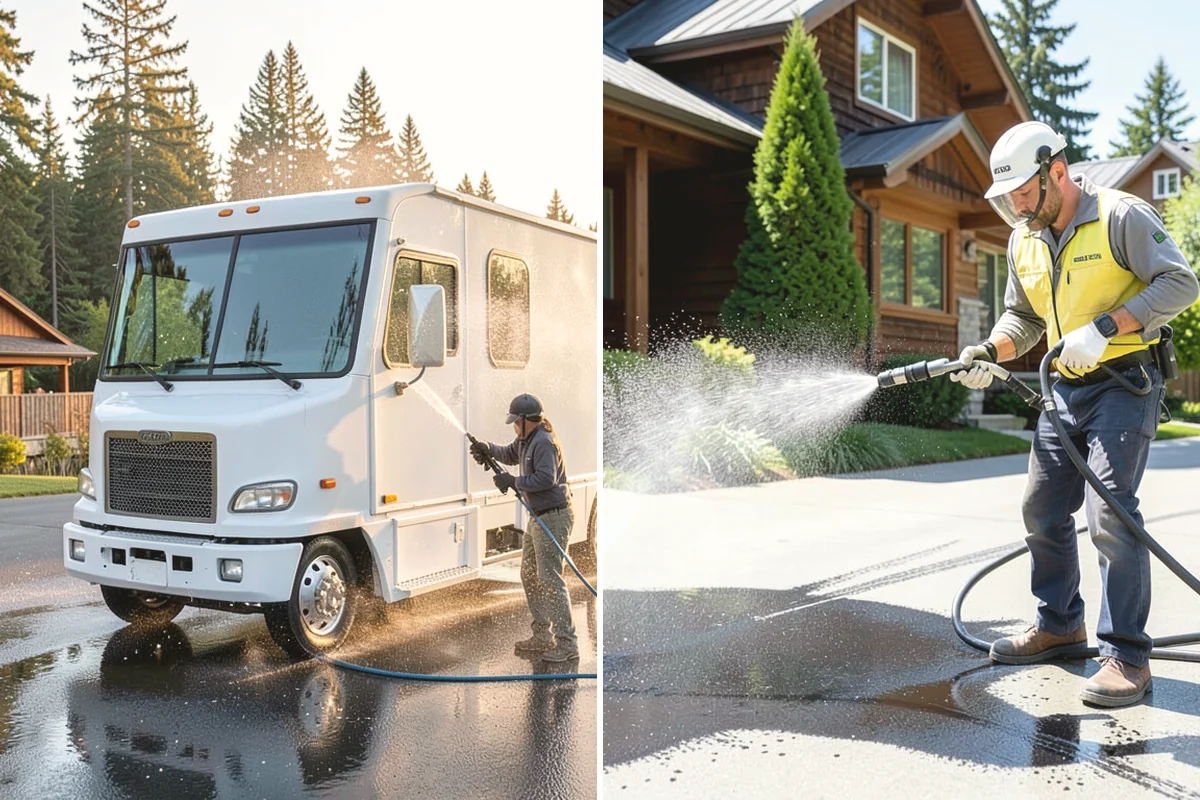 Aggregate Driveway Cleaning in Mill Creek, Snohomish County, WA - Inspect the aggregate for loose stones and wear