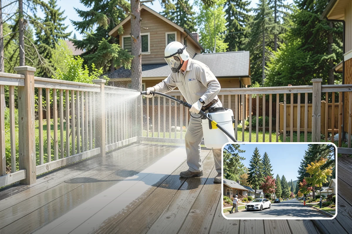 Aggregate Driveway Cleaning in Orting, Pierce County, WA - Cleans textured aggregate without dislodging stones