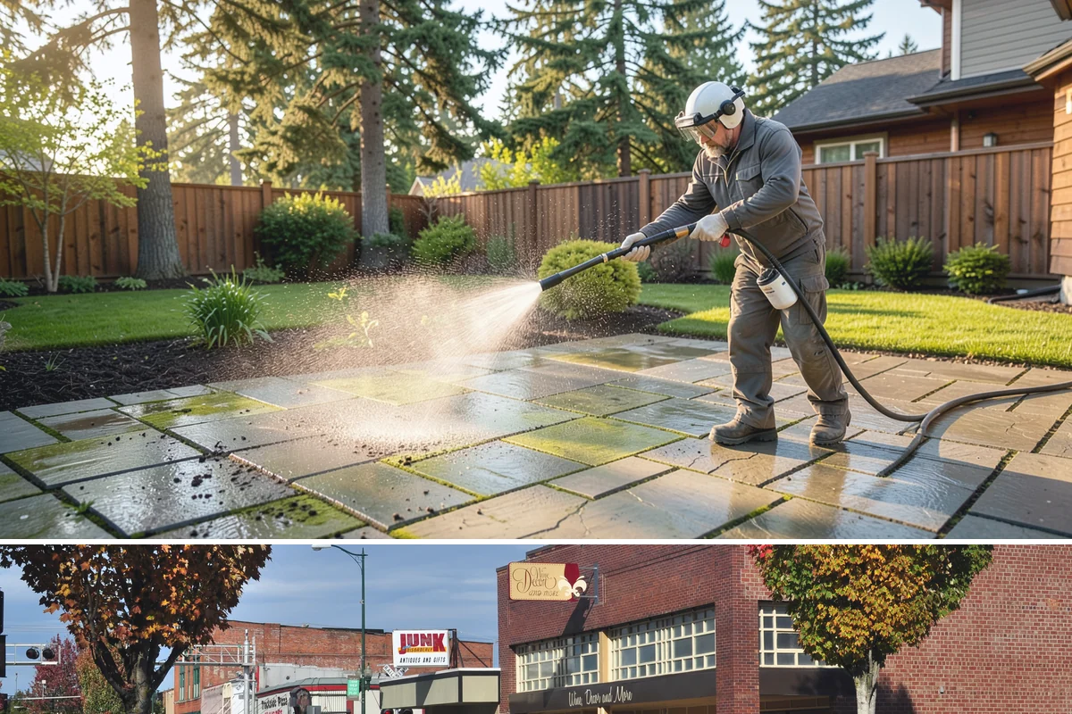 Aggregate Driveway Cleaning in Puyallup, Pierce County, WA - Clean aggregate surfaces in dry weather so the many crevices can dry before sealing or reuse.