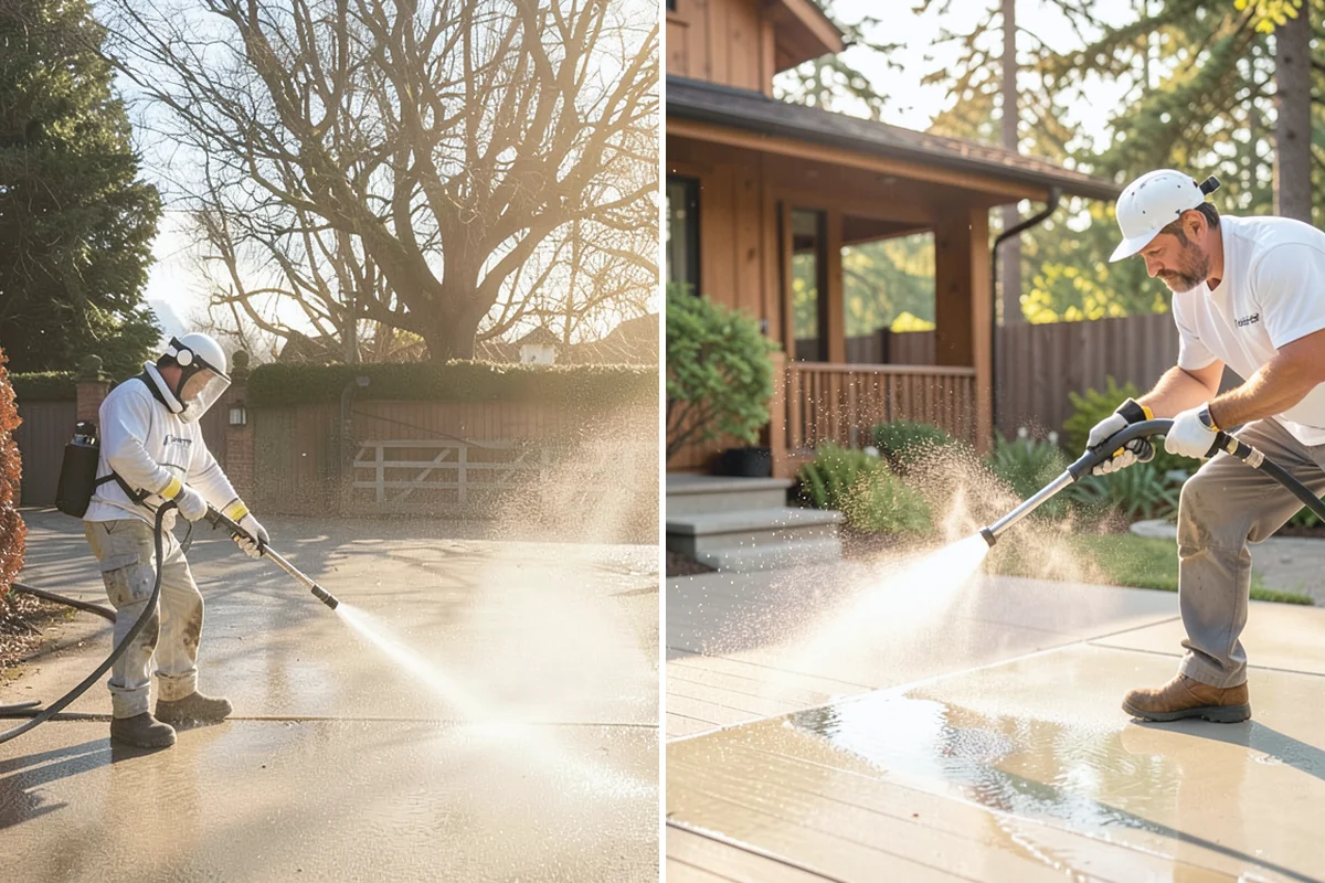Aggregate Driveway Cleaning in Renton, King County, WA - Inspect the aggregate for loose stones and wear