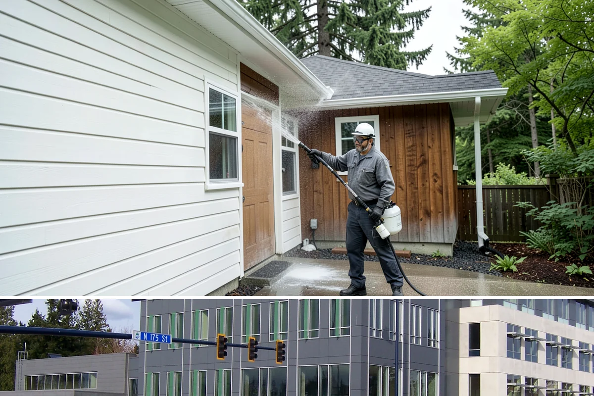 Aggregate Driveway Cleaning in Shoreline, King County, WA - Clean aggregate surfaces in dry weather so the many crevices can dry before sealing or reuse.