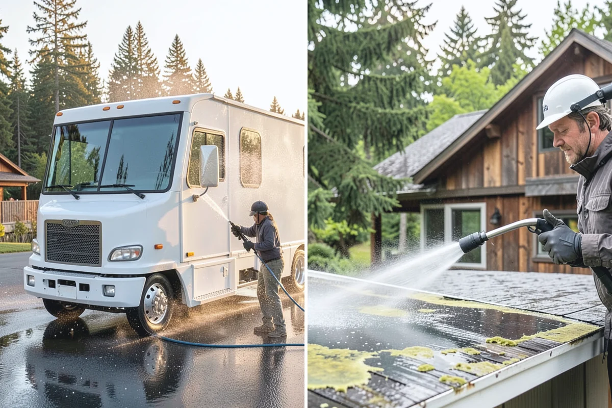 Aggregate Driveway Cleaning in South Prairie, Pierce County, WA - Inspect the aggregate for loose stones and wear