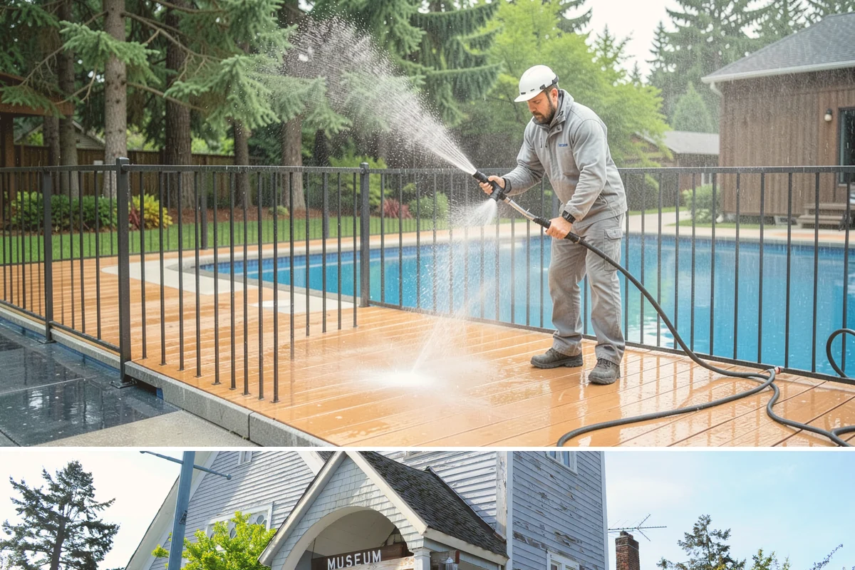 Aggregate Driveway Cleaning in Steilacoom, Pierce County, WA - Clean aggregate surfaces in dry weather so the many crevices can dry before sealing or reuse.