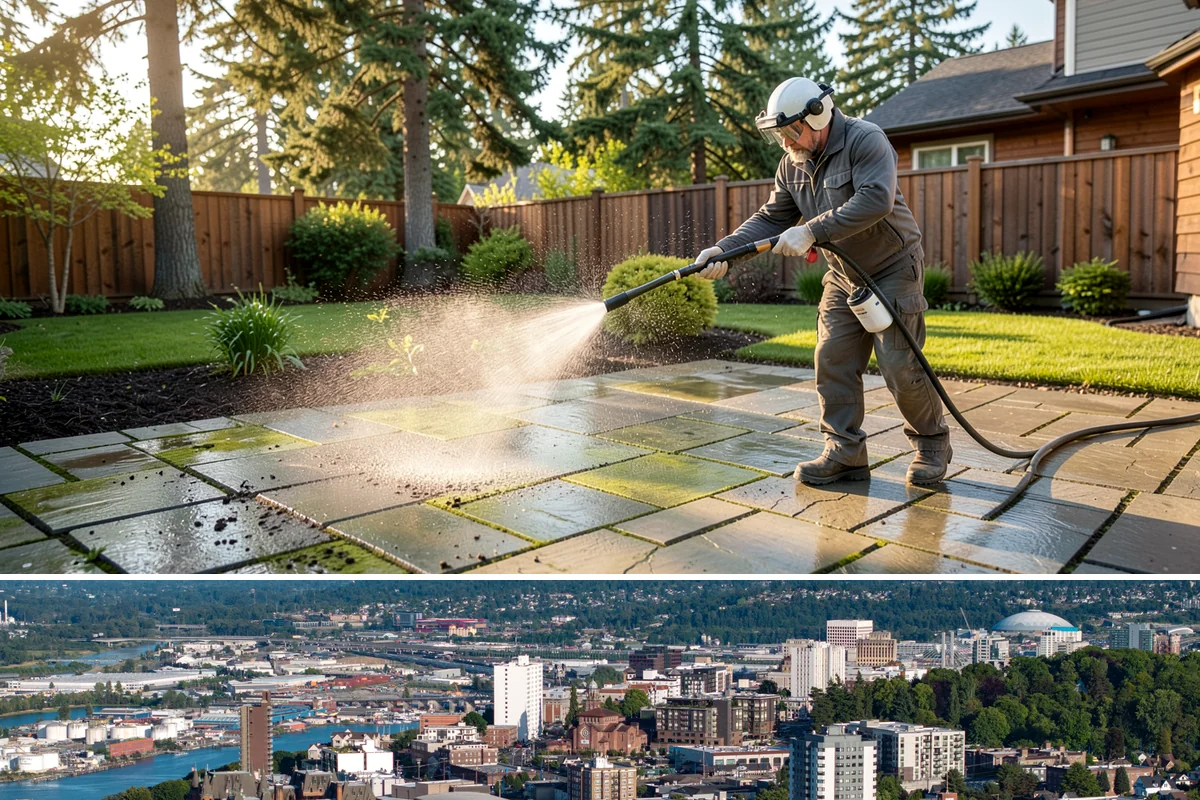 Aggregate Driveway Cleaning in Tacoma, Pierce County, WA - Clean aggregate surfaces in dry weather so the many crevices can dry before sealing or reuse.