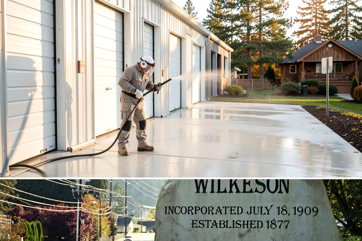 Aggregate Driveway Cleaning in Wilkeson, Pierce County, WA - Clean aggregate surfaces in dry weather so the many crevices can dry before sealing or reuse.