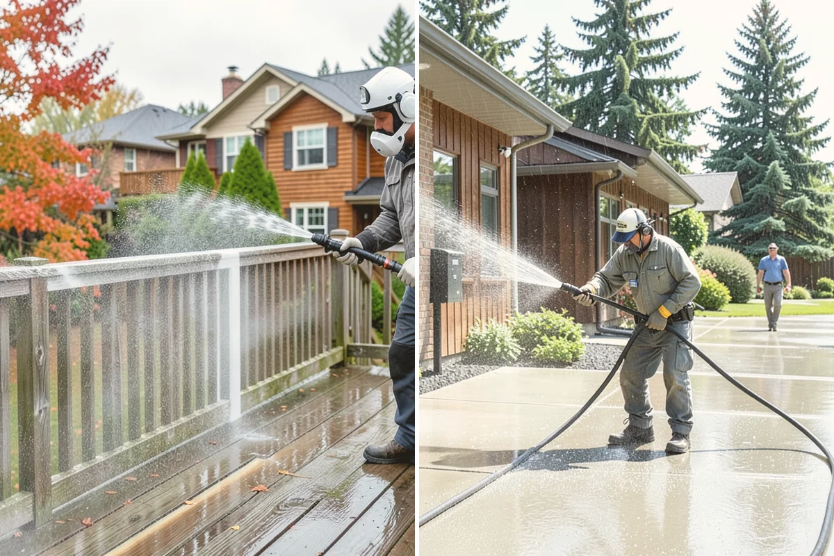 Algae Removal in Algona, King County, WA - Evaluate the algae coverage and the surface types