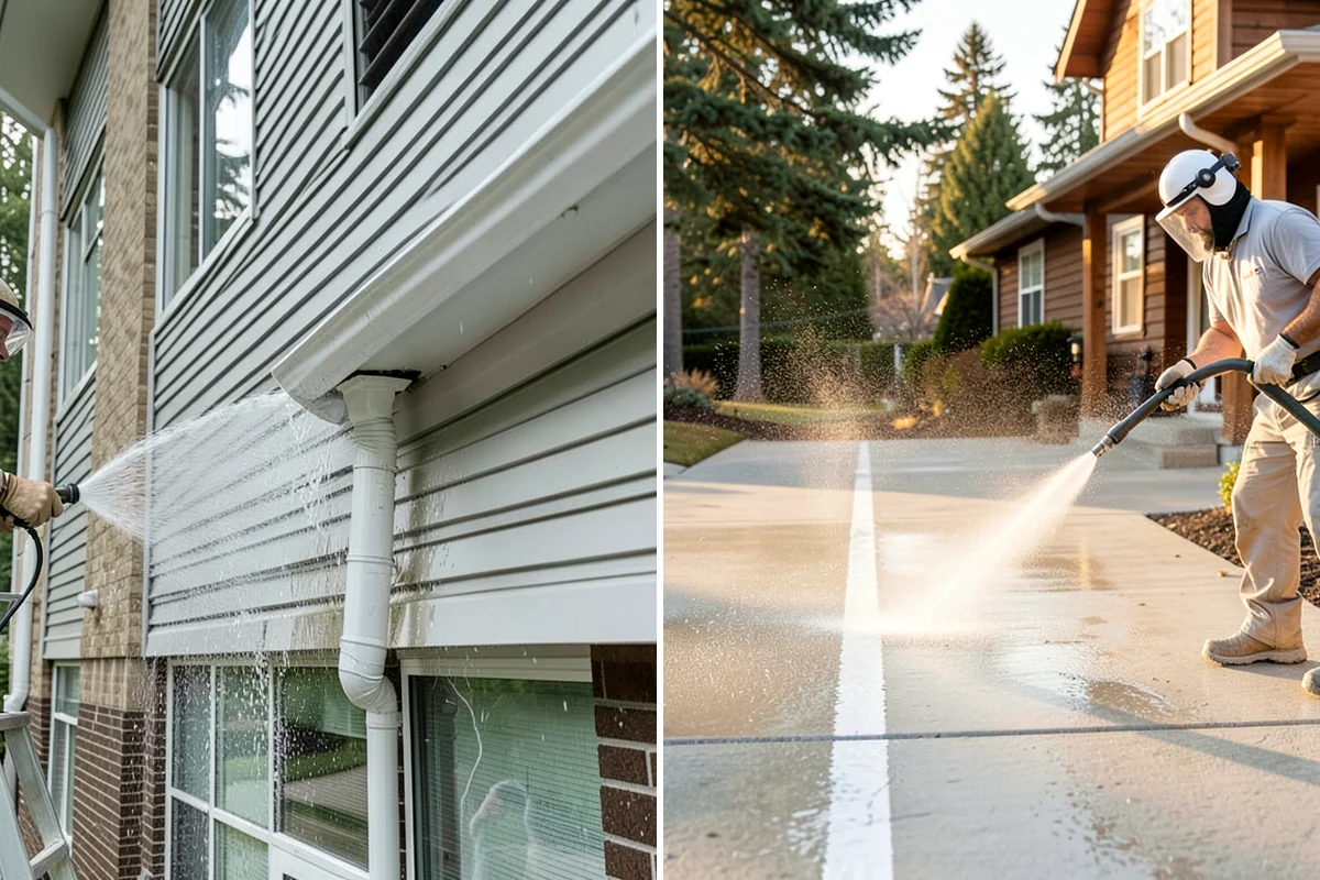 Algae Removal in Arlington, Snohomish County, WA - Evaluate the algae coverage and the surface types