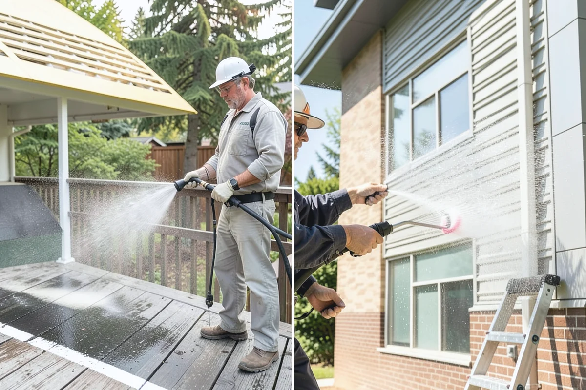 Algae Removal in Auburn, King County, WA - Evaluate the algae coverage and the surface types