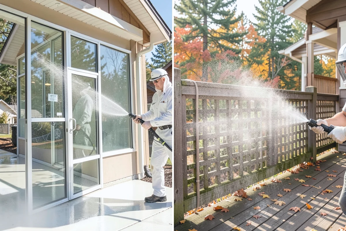 Algae Removal in Bonney Lake, Pierce County, WA - Evaluate the algae coverage and the surface types