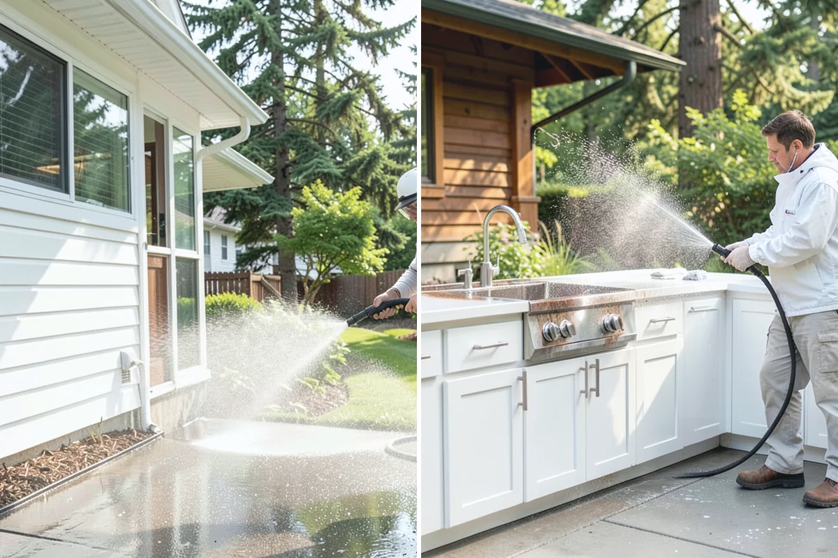 Algae Removal in Buckley, Pierce County, WA - Evaluate the algae coverage and the surface types