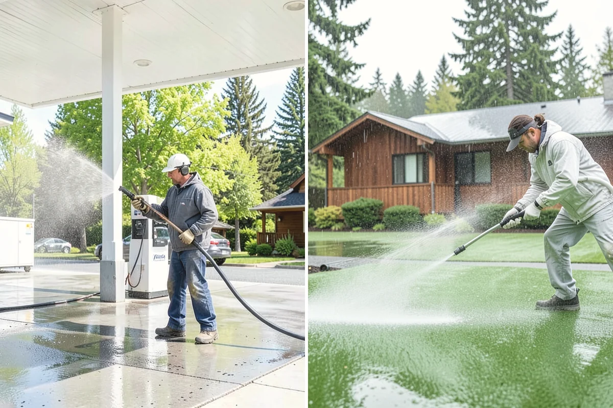 Algae Removal in Burien, King County, WA - Evaluate the algae coverage and the surface types