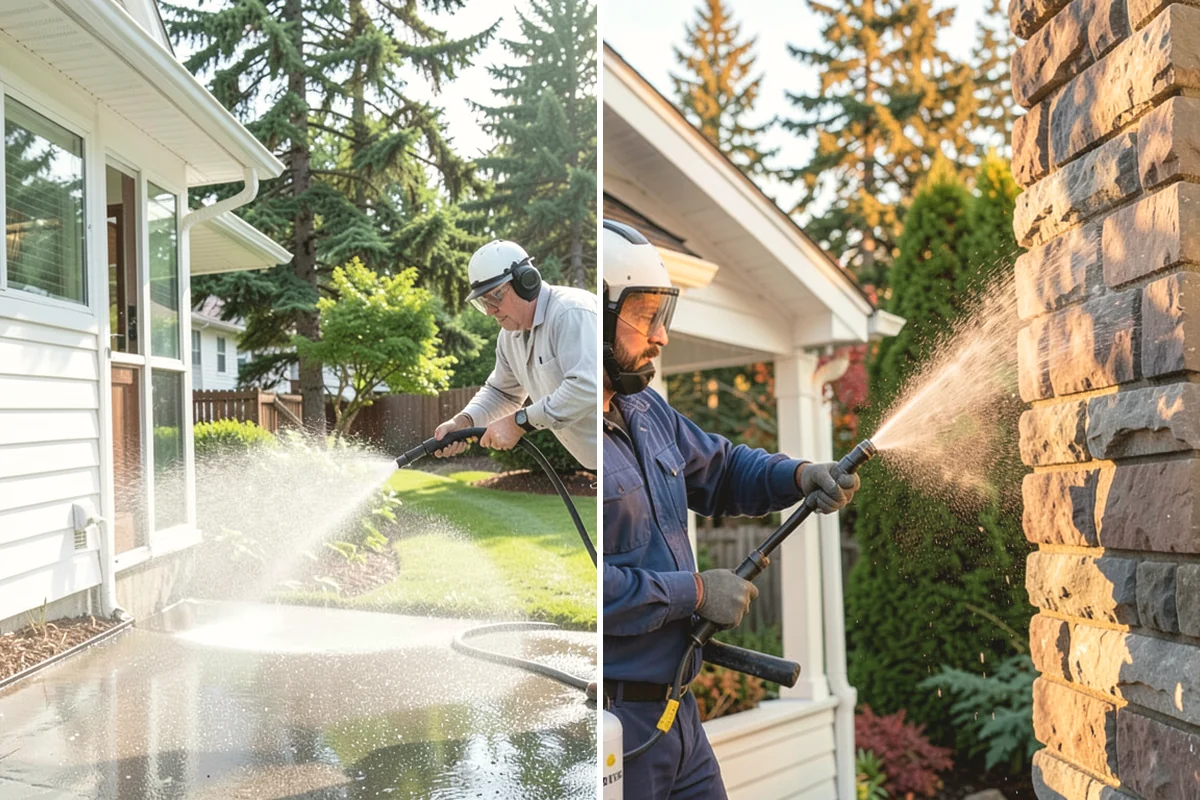 Algae Removal in Covington, King County, WA - Evaluate the algae coverage and the surface types