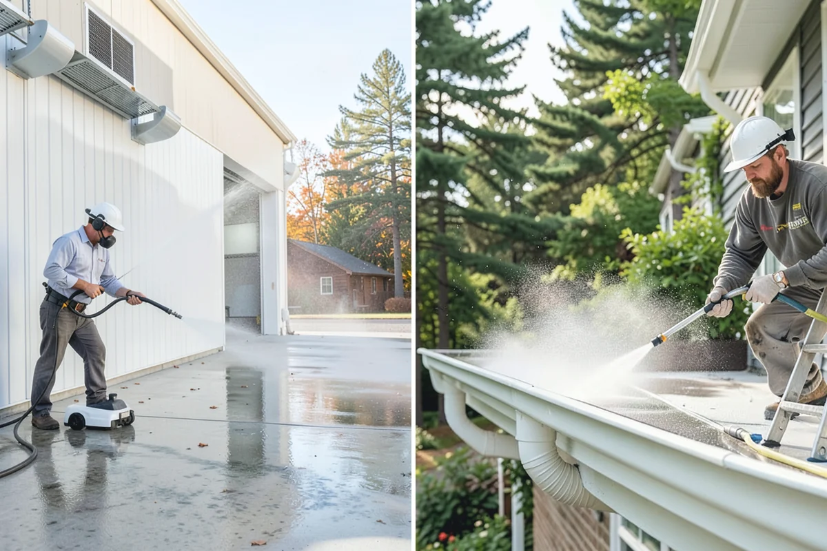 Algae Removal in Des Moines, King County, WA - Evaluate the algae coverage and the surface types
