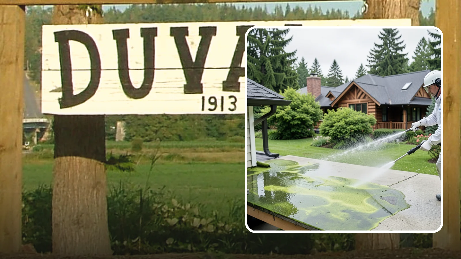 Algae Removal in Duvall, King County, WA - Soft-wash algae removal that lifts the green film coating siding, roofs, decks, and concrete across shaded properties.
